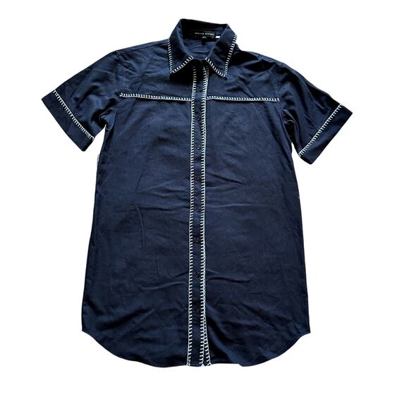 ENGLISH FACTORY Cotton Linen Button Down Shirt Dress Size S Lagom Luxe Preppy - Picture 1 of 11